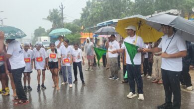 अंतरराष्ट्रीय बाघ दिवस पर इंद्रावती टाइगर रिजर्व में आयोजित 'रन फॉर इंद्रावती' कार्यक्रम में शामिल प्रतिभागी।