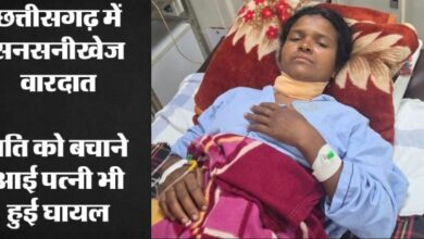 Horrifying incident in Jagdalpur: Distressed man slits his own throat, attacks wife with a blade when she rushes to save him.