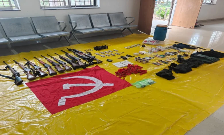 Major Naxal dump recovered in Narayanpur; BSF seizes weapons, explosives, and communication equipment.