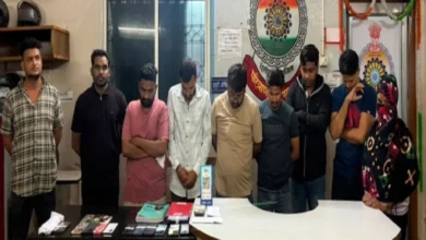 Sex racket busted under the guise of a spa; 19 mobile phones and cash seized; 9 arrested.