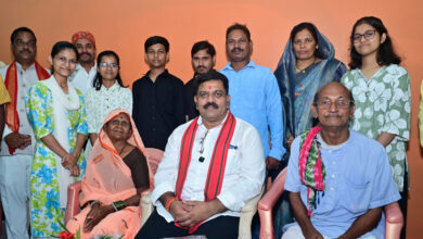 Three daughters from the same family made history in NEET; Deputy CM Vijay Sharma visited their home to congratulate them.