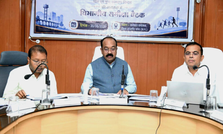 Deputy CM Arun Sao holds review meeting; directives issued to accelerate development works.