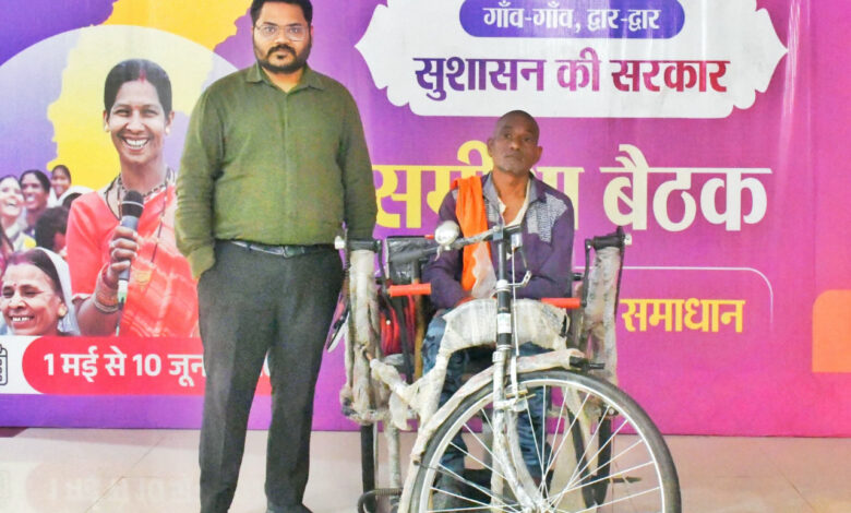 Relief for differently-abled Ashok: received assistive device on the very day of application.