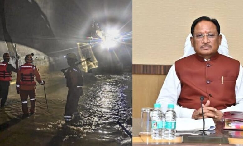 Tunnel accident: 4 workers from Kondagaon die; CM Sai announces compensation of ₹5 lakh each.