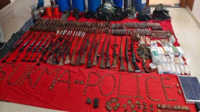 Naxal dump unearthed; huge quantities of arms, ammunition, and explosives recovered.
