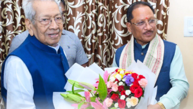 Special meeting of CM Vishnu Dev Sai with former Governor Vishwabhushan Harichandan