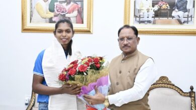 Asian Games gold medalist Sanju Devi receives a major honor from CM Sai; a cash incentive of ₹51 lakh has been announced.