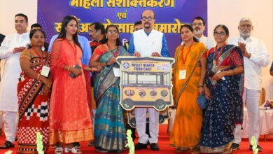 New impetus to women's empowerment in Chhattisgarh: 72 SHGs receive millet health carts.