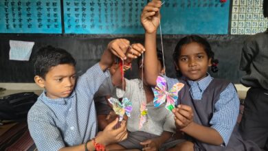 On 'Bagless Day', school children learned about cleanliness and life skills, and showed enthusiasm for sports and art activities.