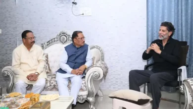 CM Sai meets BJP State President Kiran Singh Deo, inquires about his well-being.