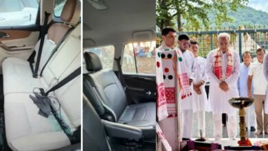 Bhupesh Baghel's convoy pelted with stones in Nagaon, Assam; clash erupts between BJP and Congress workers; police resort to lathi-charge.