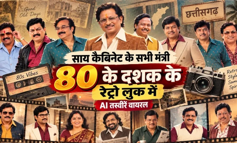 The magic of the 80s takes over social media; leaders ranging from CM Sai to Raman Singh seen sporting retro looks.