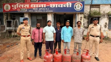 BHILAI CRIME: Theft of 36 Indane cylinders solved, 8 accused arrested; cylinders had been sold for ₹2,000 each.