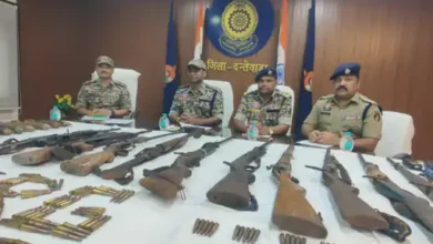 Major operation against Naxalites in Dantewada; arms dump including AK-47s and INSAS rifles recovered.