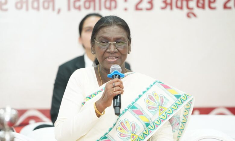 President Droupadi Murmu said, "I, too, am a daughter of the Manjhi community; tribal traditions are an example of social unity and justice."