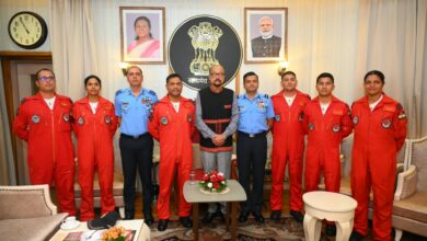 Senior Air Force officer calls on Chhattisgarh Governor Ramen Deka