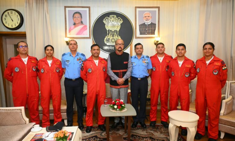 Senior Air Force officer calls on Chhattisgarh Governor Ramen Deka