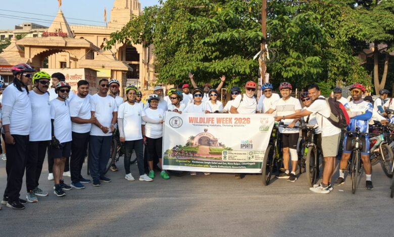 Wildlife Week 2026: Message of wildlife conservation and environmental protection through a bicycle rally.