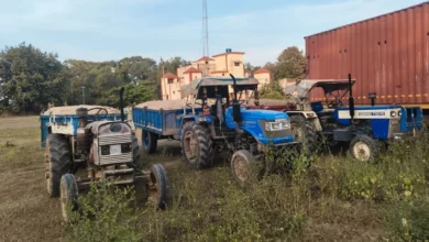 CG News: Action taken against illegal mineral transportation in Sarangarh-Bilaigarh; 5 vehicles seized